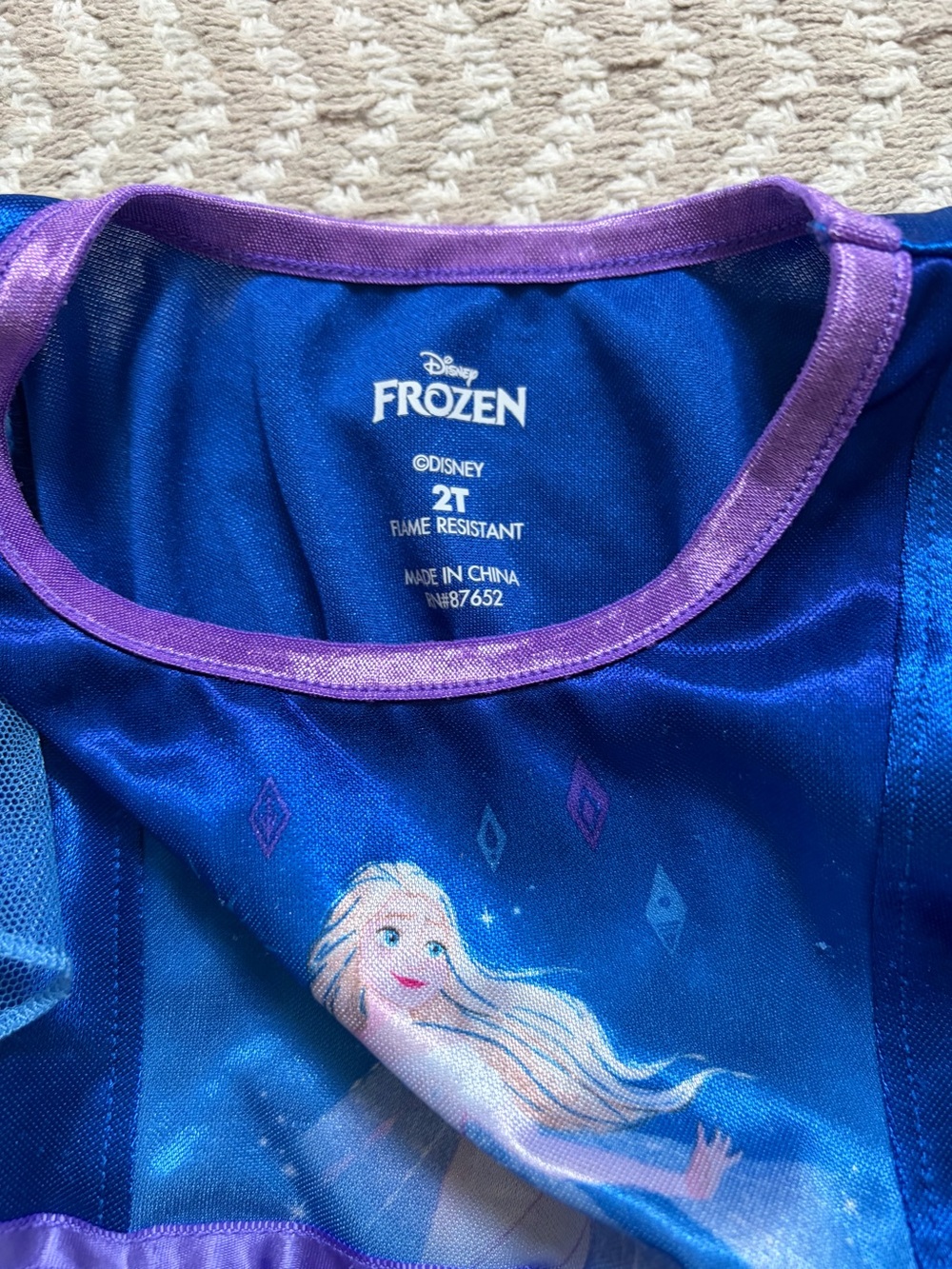 Disney Frozen Elsa Pajama Dress - 2T - Picture 3 of 3
